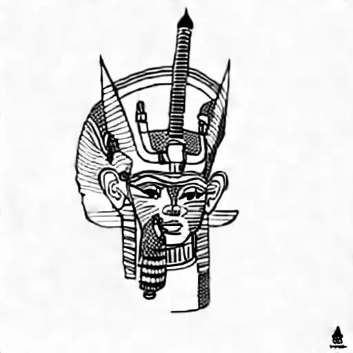 an egyptian pharaoh tattoo design idea