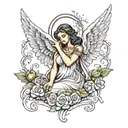 Guardian angel, tattoo on shoulder tattoo design idea