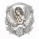 Guardian angel, tattoo on shoulder tattoo design idea