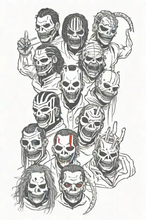 Slipknot band members tattoo design idea