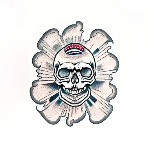 skull all hand  tattoo design idea