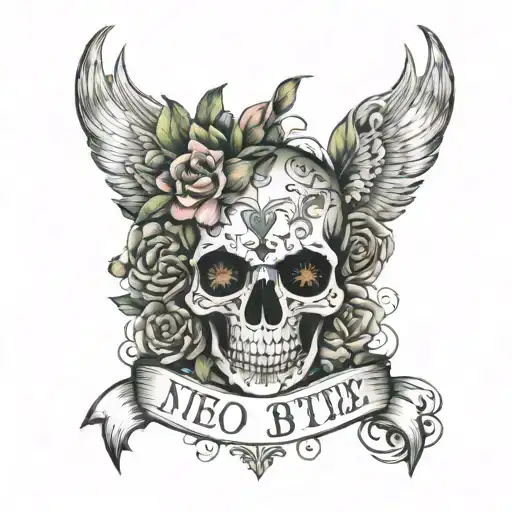 name Beatriz and NYC under the name tattoo design idea