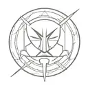 anonymous with $ symbol together tattoo design idea
