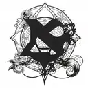 anonymous dengan $ symbol together tattoo design idea