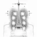 Eiffel Tower, Wedding, Stairs, Sky, Clock, 3 Little Birds, Lion tattoo design idea