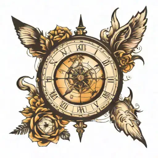 latitude and longitude tattoo design idea