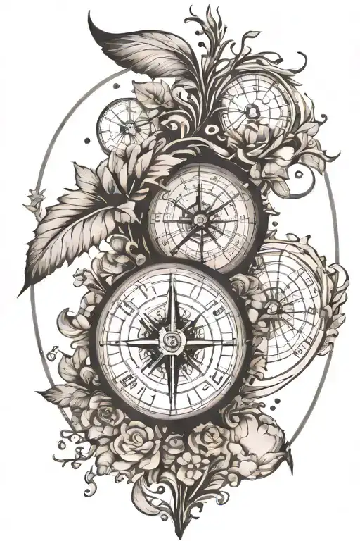 latitude and longitude tattoo design idea