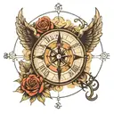 latitude and longitude tattoo design idea