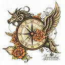 latitude and longitude tattoo design idea