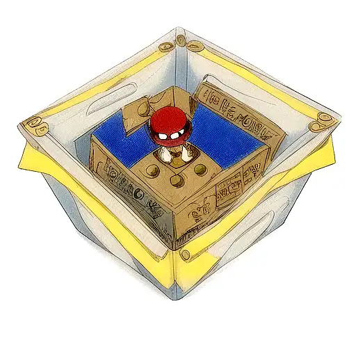 one piece anime in box tattoo design idea