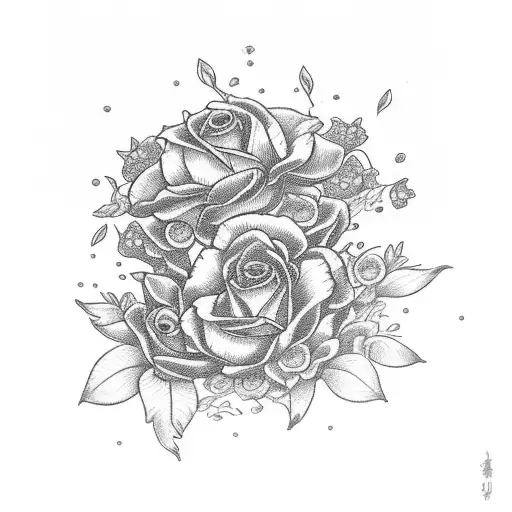 1980s toyota with flowers tattoo design idea