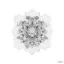 car steering wheel with flowers tattoo design idea