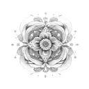 car steering wheel with flowers tattoo design idea