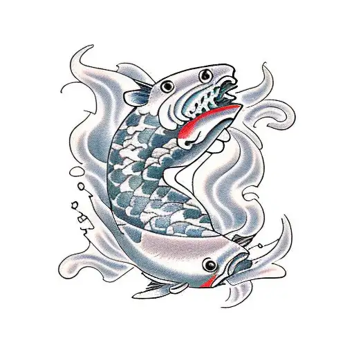 pez koi tattoo design idea