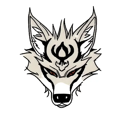 Wolf Tribal tattoo design idea