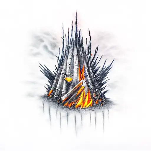 bonfire dark souls tattoo design idea