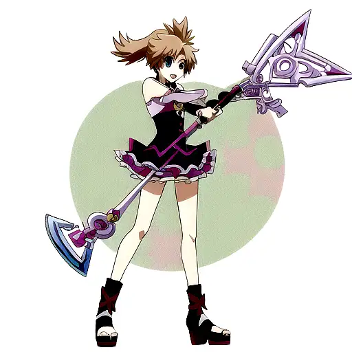 Kingdom Hearts Gamer Anime Keyblade Sword Necklace - Silver Gold
