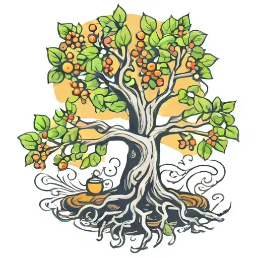 giving tree tattoo design idea