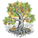 giving tree tattoo design idea