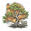 giving tree tattoo design idea