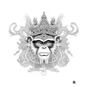 monkey king all high  tattoo design idea