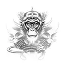 monkey king all high  tattoo design idea