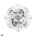 A poker chip surrounded by playing cards in dotwork style tattoo design idea