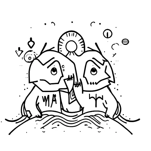 friendship between two brothers of another blood tattoo design idea