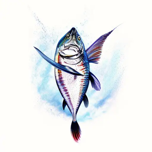 Mackerel  tattoo design idea