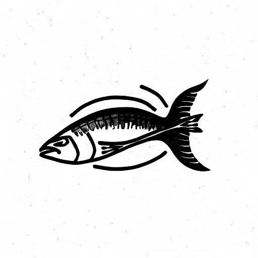 Mackerel  tattoo design idea