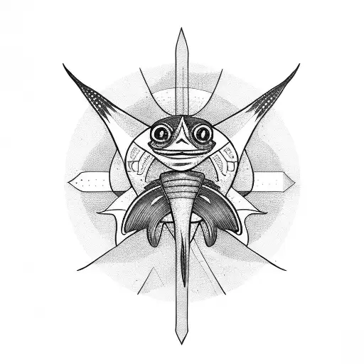 Mackerel  tattoo design idea
