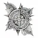maori compass tattoo design idea