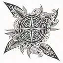 maori compass tattoo design idea