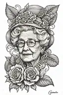 Memorial for grandma tattoo design idea