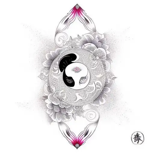 Sexy woman’s full body tattoo, Asian, ying yang ,beauty tattoo, Asian, tattoo,  attractive,  tattoo design idea