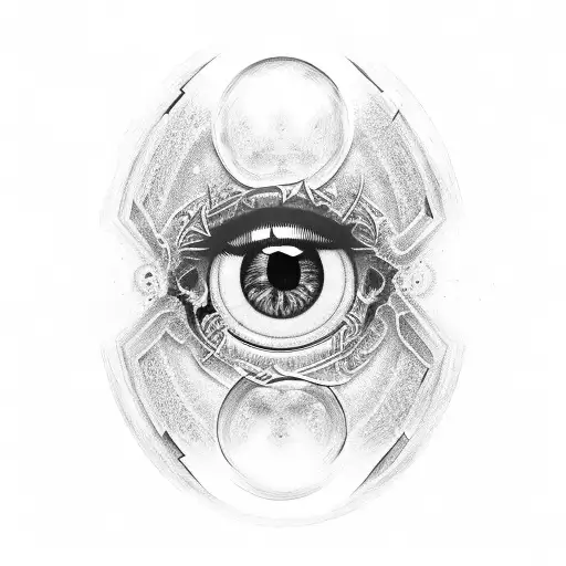 eye with dollar sign in it and skull with get rich or die tryin  tattoo design idea