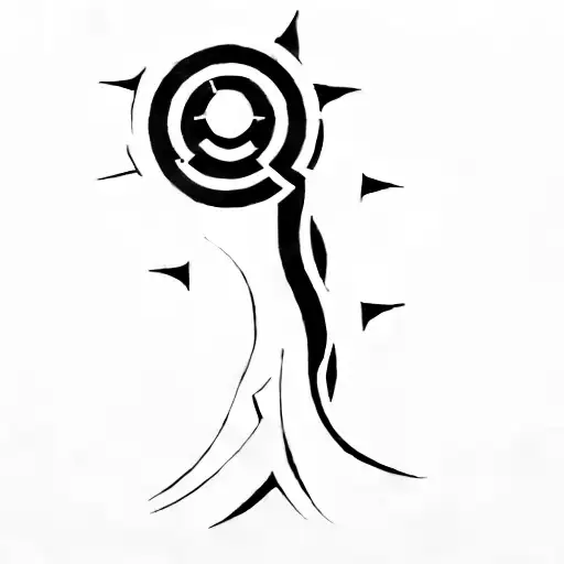 cave marker compass tattoo design idea