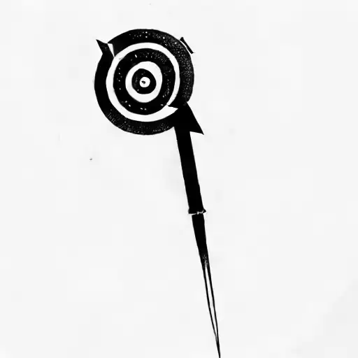 a spiral symbol compass tattoo design idea