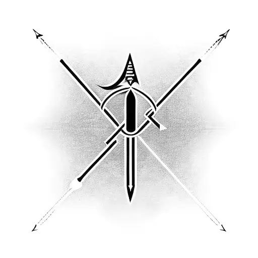 Cave Diving Arrow Pointer with proteus tattoo design idea