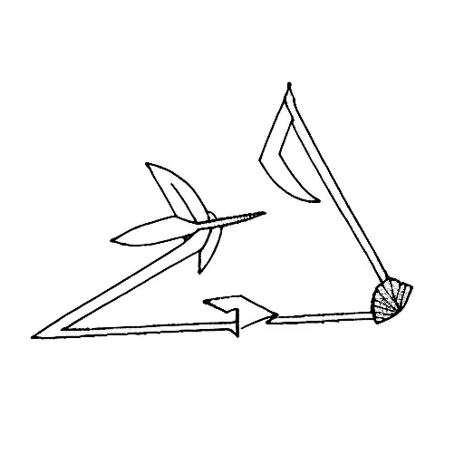 cave diving arrow pointer tattoo design idea