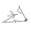 cave diving arrow pointer tattoo design idea