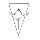 a triangle marker arrow tattoo design idea