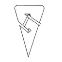 a triangle marker arrow tattoo design idea