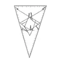 a triangle marker arrow tattoo design idea