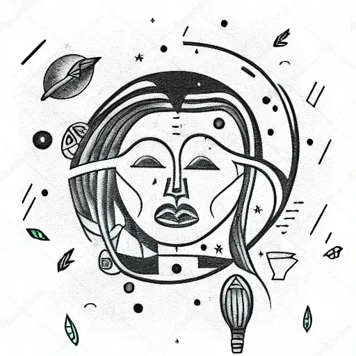 human on the planet tattoo design idea