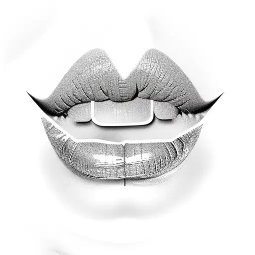 lips  tattoo design idea