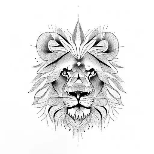lion, bear, olive tree, Lily tattoo design idea