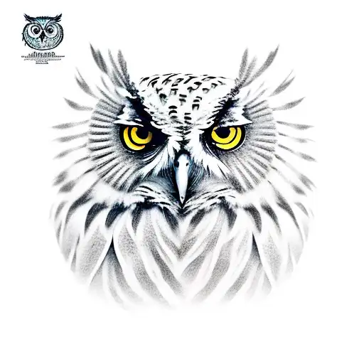 owl Athena Ancient  tattoo design idea