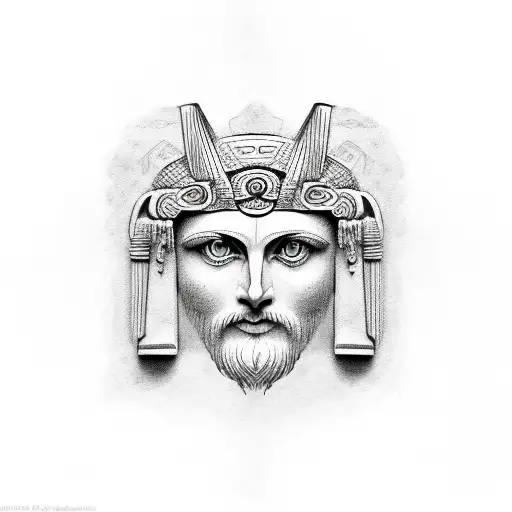 Athena Owl Ancient Greek tattoo design idea