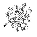 cigarette daydream tattoo design idea